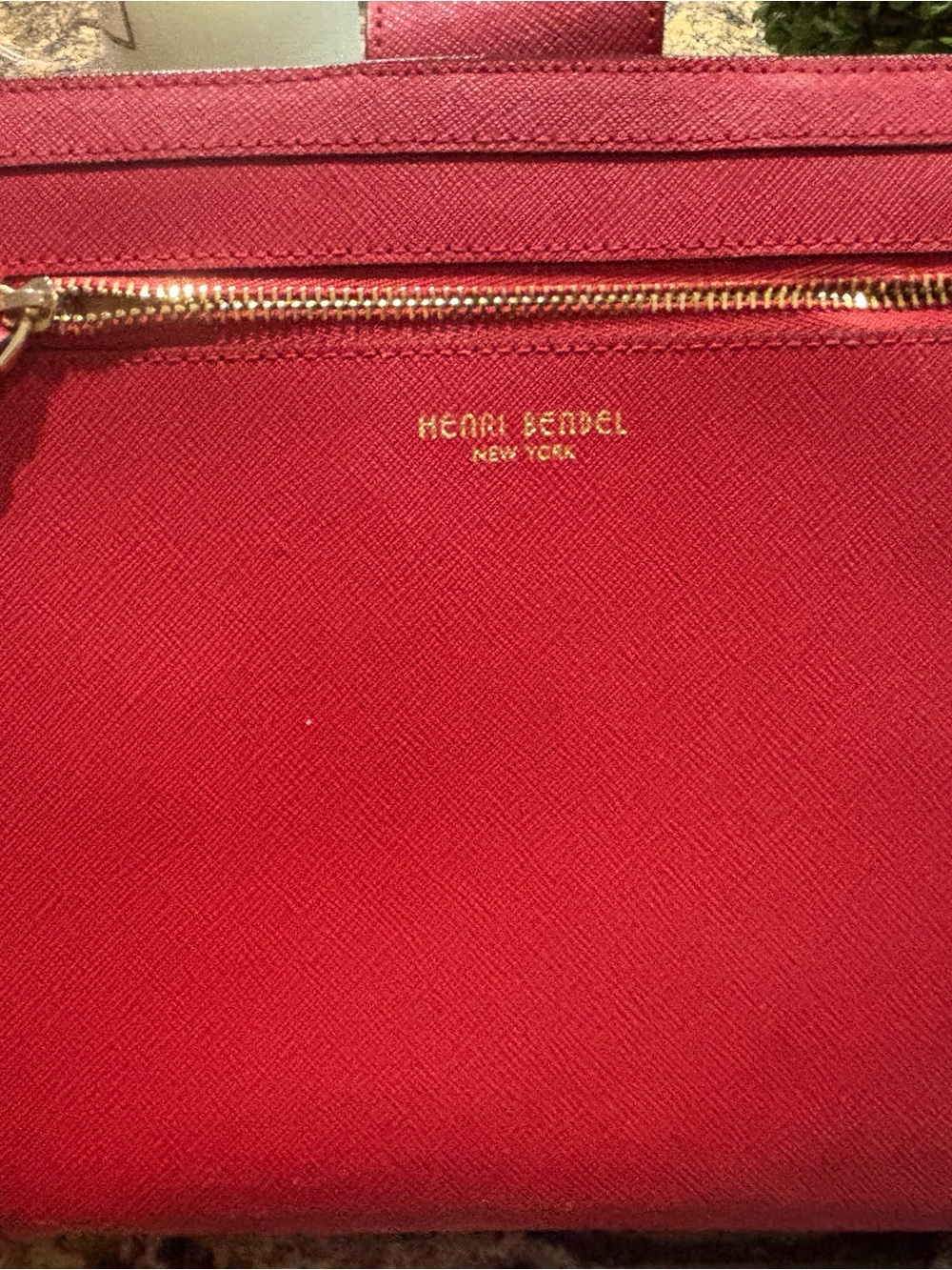 Red Henri Bendel jewelry Leather Organizer with Gold Turn-Lock - Picture 5 of 5